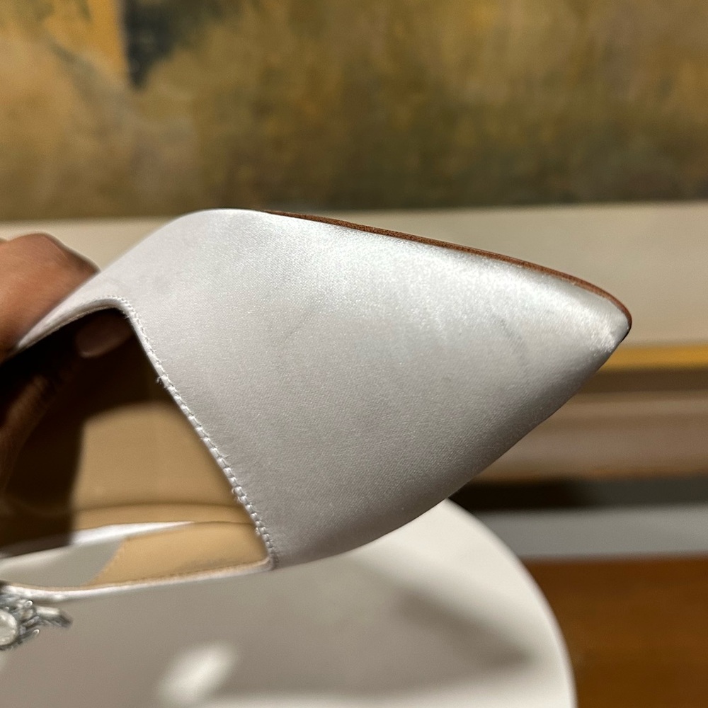 🌸TED BAKER🌸 Janie Bow Slingback Pointed Toe Pump In White Size: 11 - Picture 13 of 16